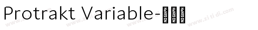 Protrakt Variable字体转换